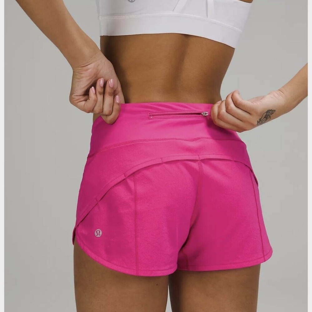 Lululemon Speed Up 4 Inch Short Size 2 Tall Sonic Pink| Bright run sporty